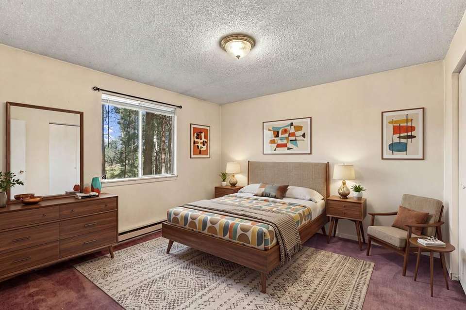 Primary bedroom virtually staged