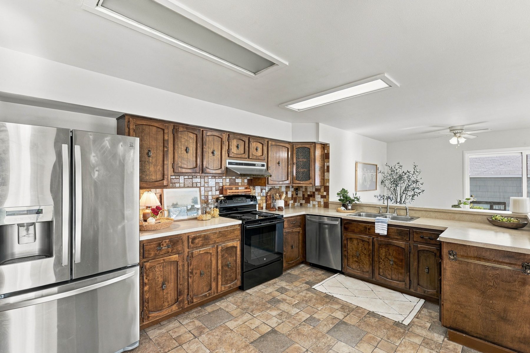 The enlarged kitchen